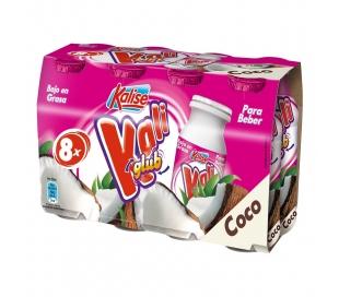 Yogur liquido sabor coco kalise pack 8x95 ml.