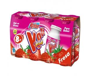 Yogur liquido kaliglub fresa kalise pack 8x100 gr.