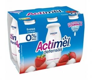 Yog. l-casei actimel 0% fresa danone pack 6x100 gr.