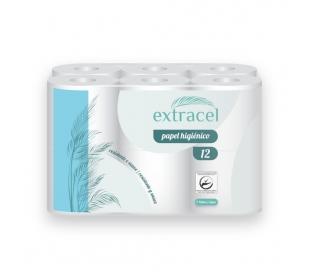 Papel higienico 2 capas extracel 12 un.