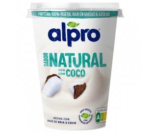 Yogur soja natural con coco alpro 400 gr.